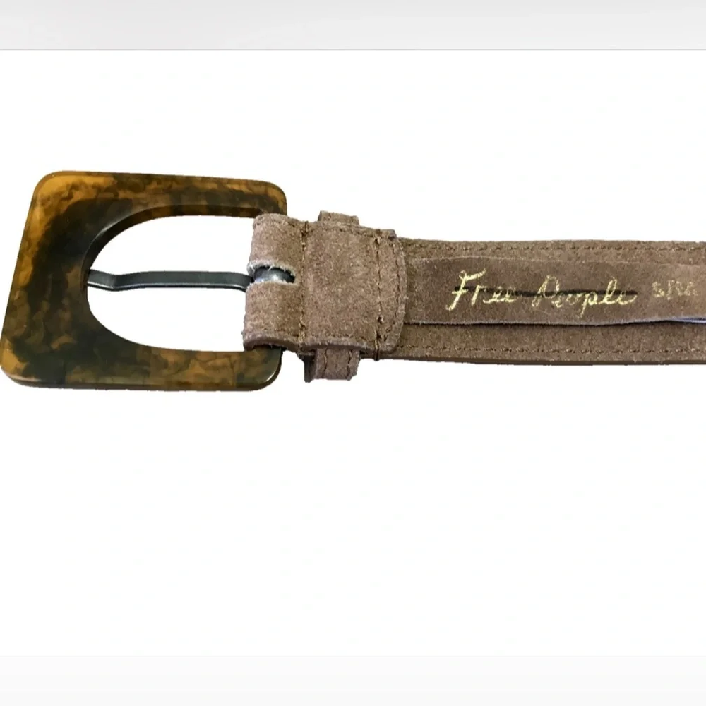 NWOT Free People Dee Dee Leather Resin Belt